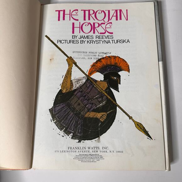 Vintage The Trojan Horse by James Reeves Greek Mythology 1969 Library Copy - Picture 5 of 7